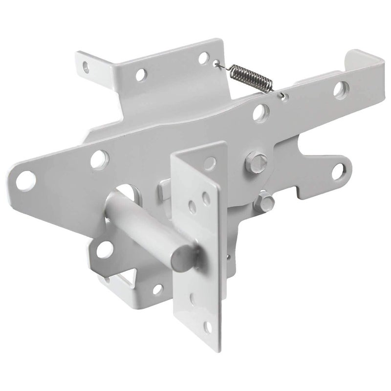Jake Sales Self Closing Vinyl Fence Gate Single Gate Hardware Kit White (for Vinyl, PVC etc. Fencing) Fence Gate Kit - Single Fence Gate Kit has 2 Hinges and 1 Latch w/Screws (Lockable Both Sides) - Image 2
